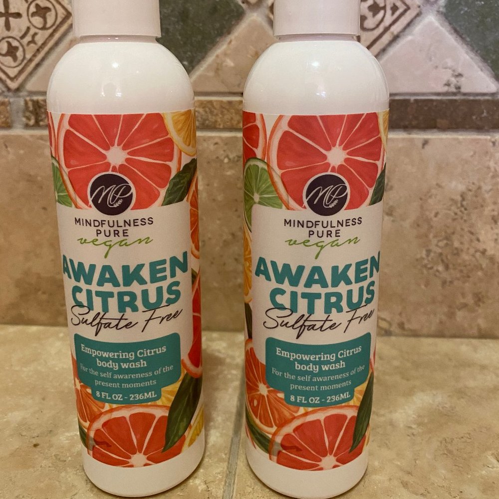Lot of 2 New Natural Full Citrus Vegan Body Wash
